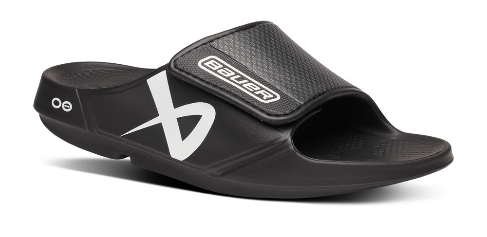 BAUER/OOFOS Men's OOahh Sport Flex Sandal – Black
